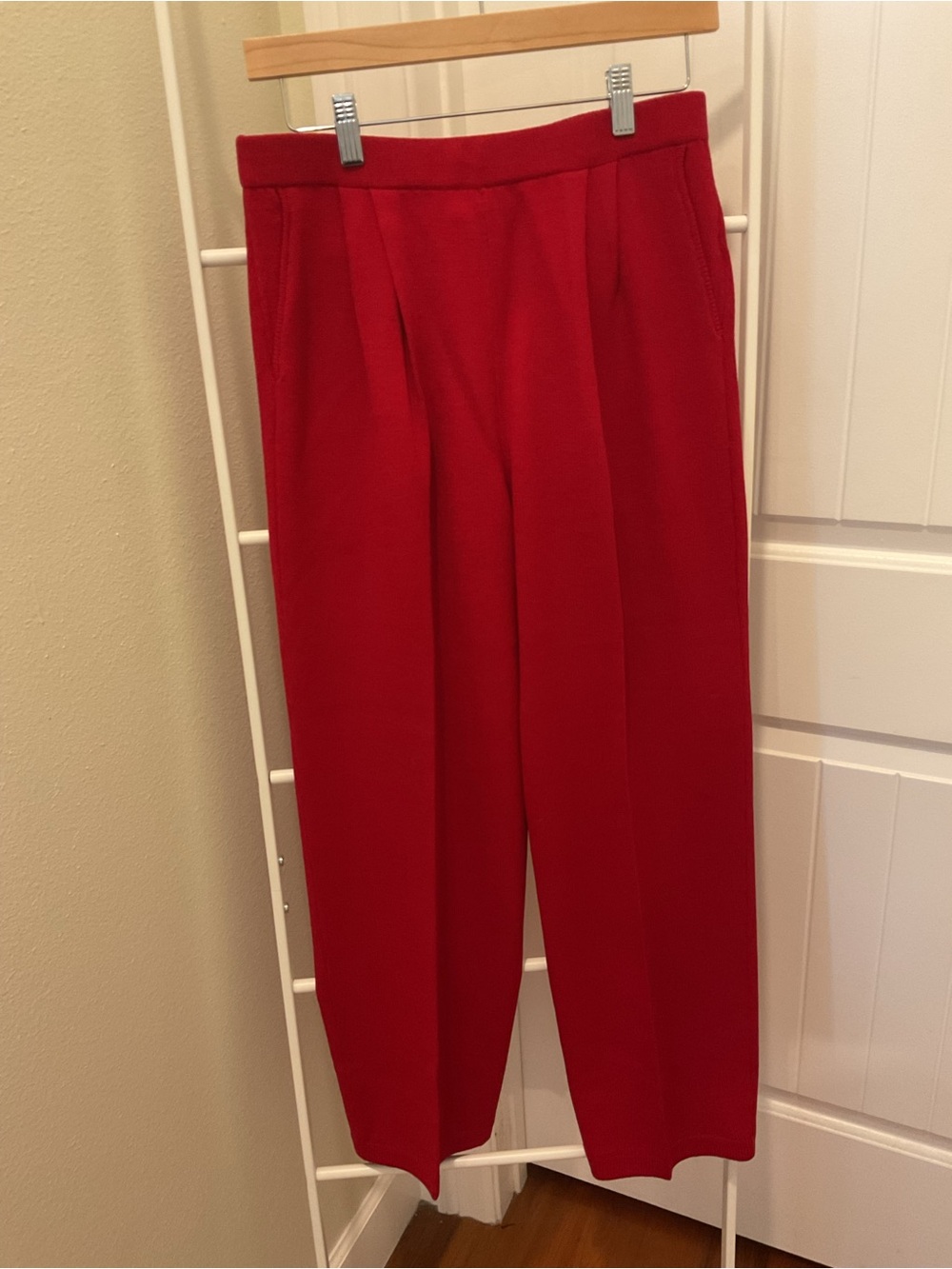 St. John Red Knit Pants